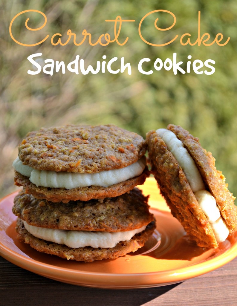 Carrot Cake Sandwich Cookies Recipe. These taste exactly like Trader Joe's Inside-Out Carrot Cake Cookies. 