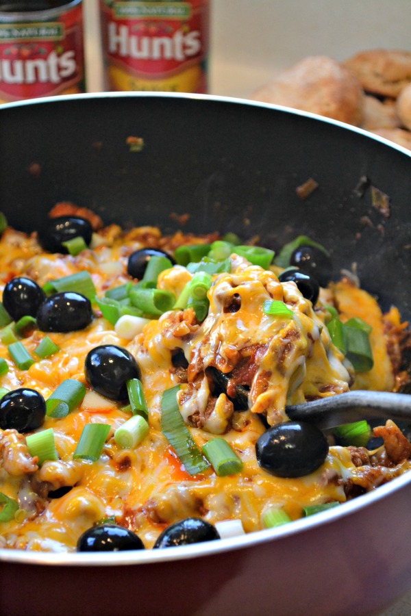 Cheesy Enchilada Skillet #DinnerDone #Shop