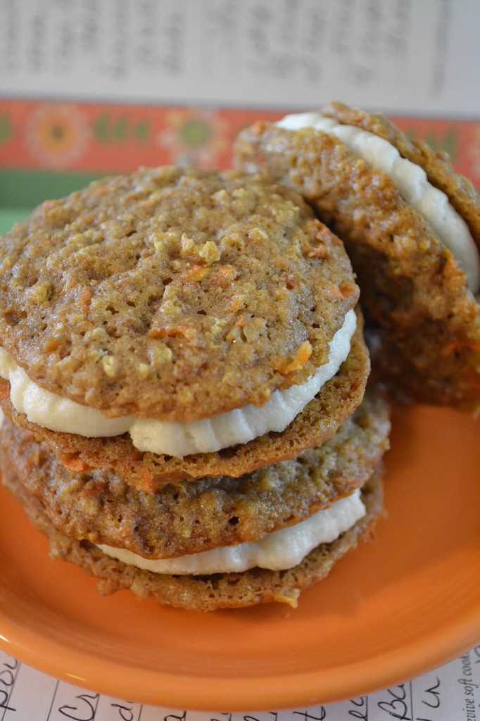 Carrot Cake Sandwich Cookies Recipe. These taste exactly like Trader Joe's Inside-Out Carrot Cake Cookies. 