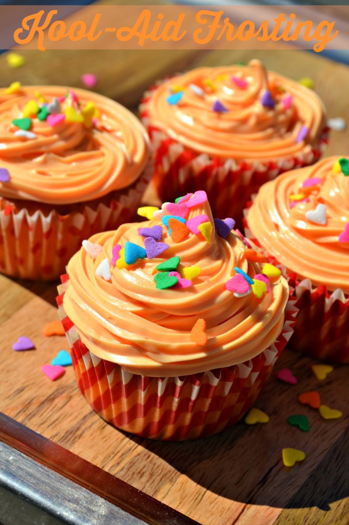 Kool-Aid Frosted Cupcakes. Add a Kool-Aid packet to frosting for an easy treat! #KoolOff #Shop