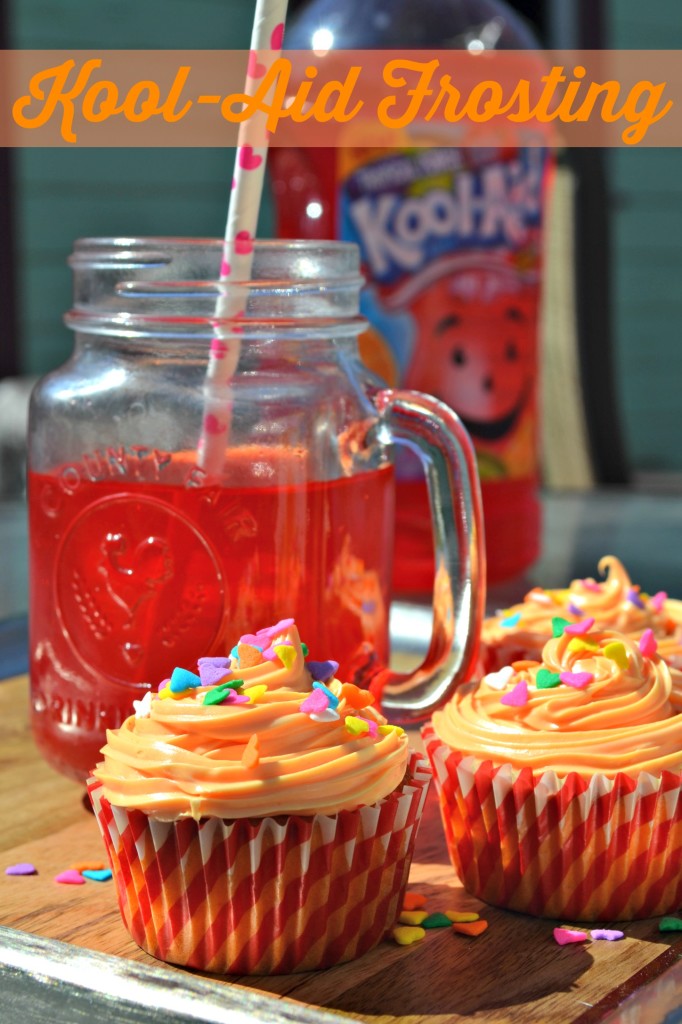 Kool-Aid Frosted Cupcakes. Add a Kool-Aid packet to frosting for an easy treat! #KoolOff #Shop