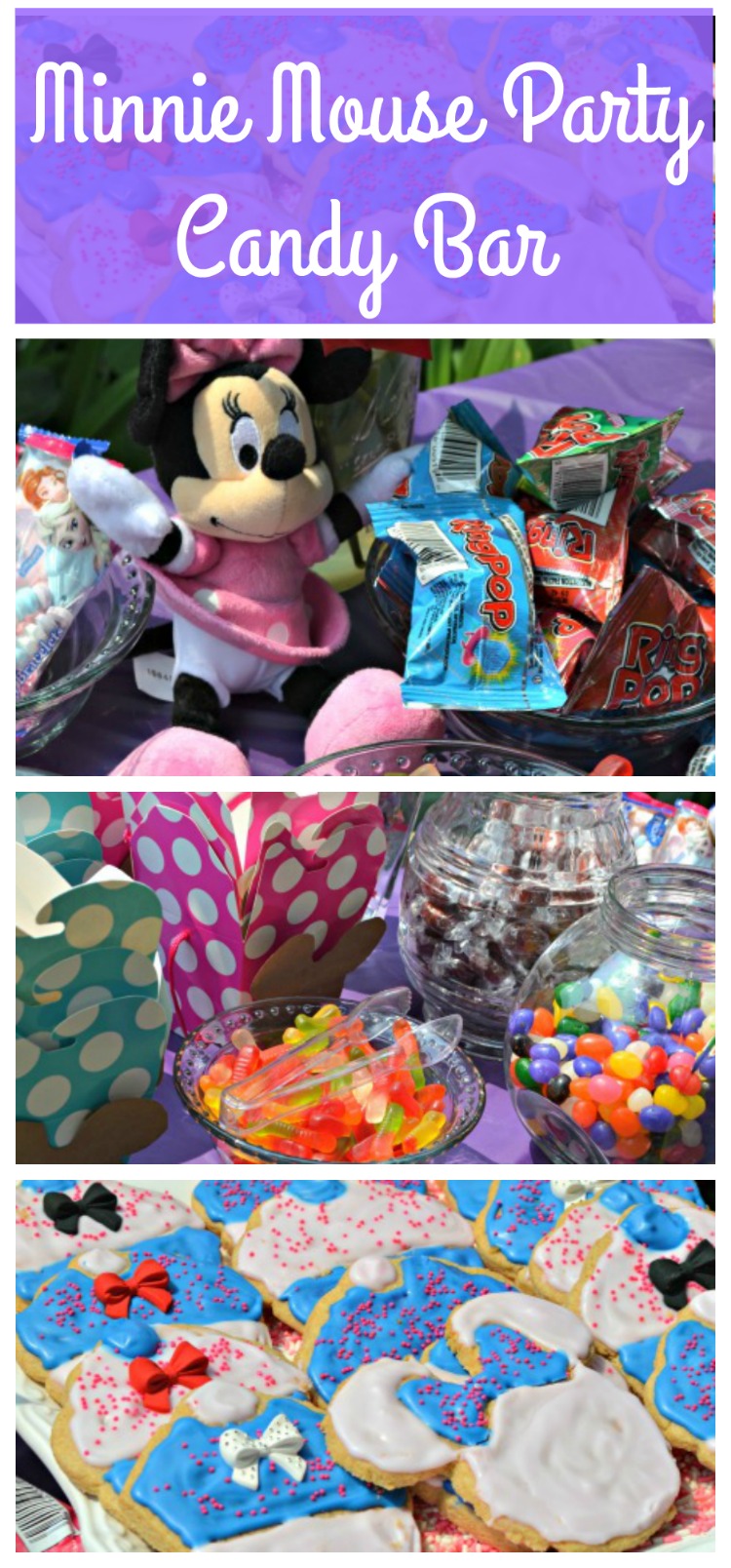 Minnie Mouse party candy bar