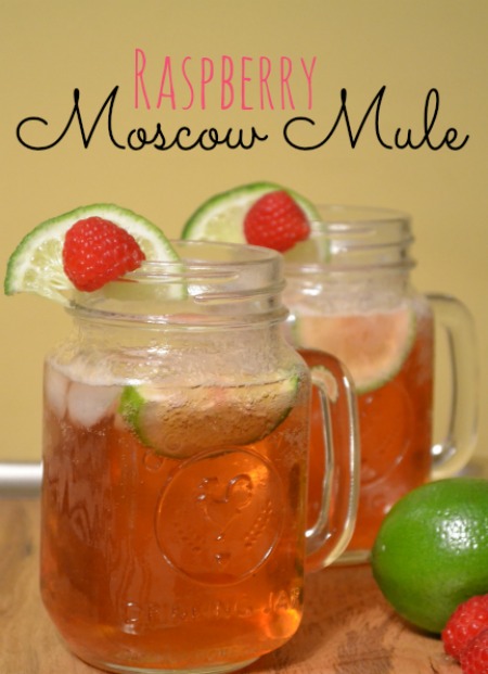 Moscow Mule with Raspberry and lime. 