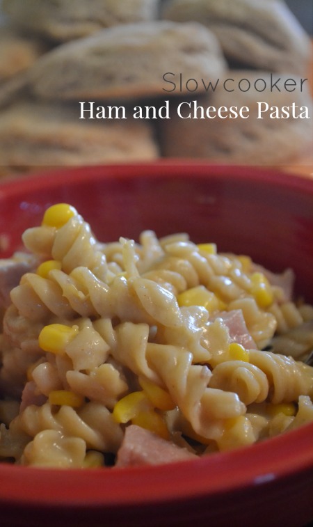 Slowcooker ham and cheese pasta