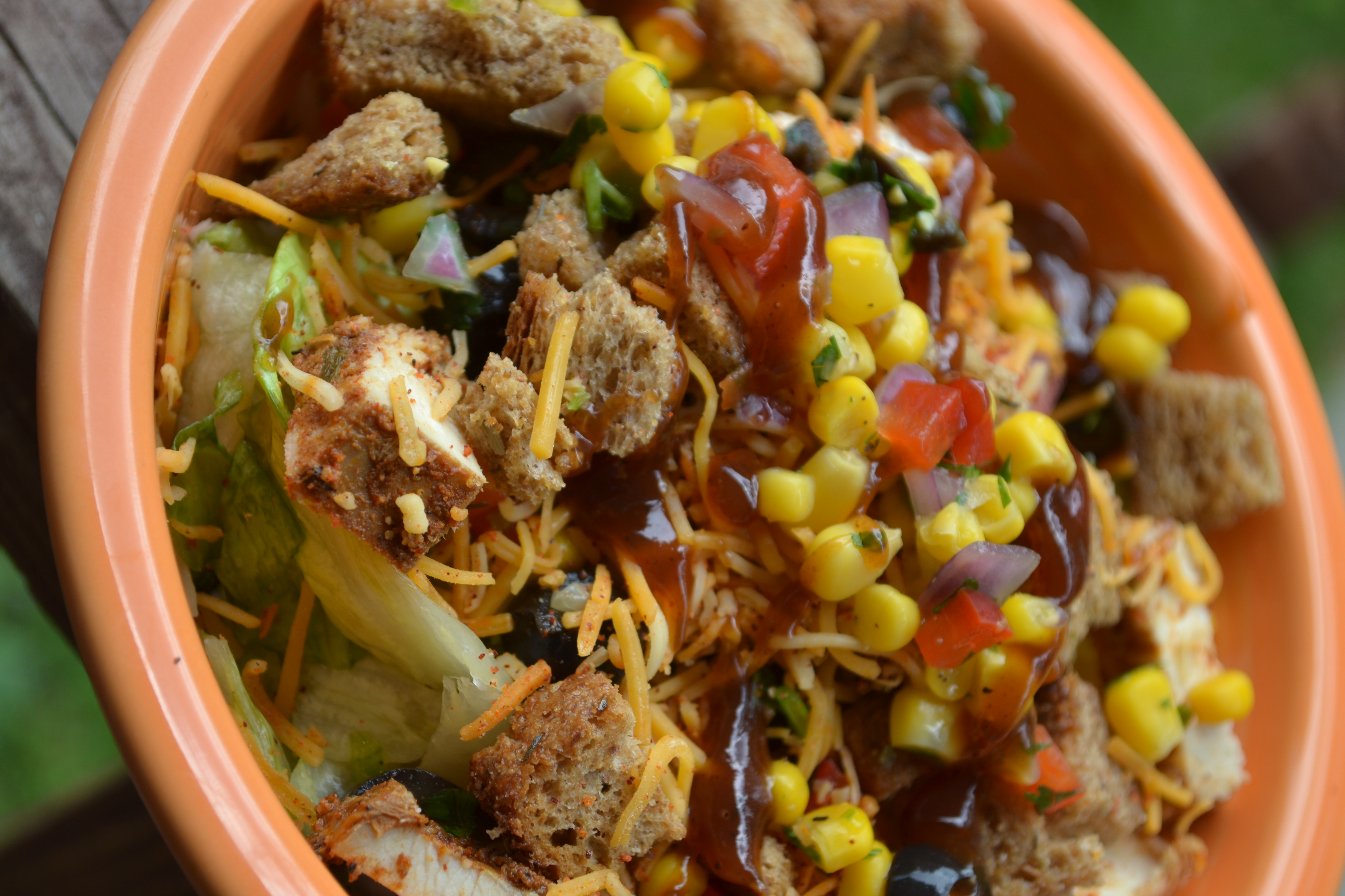 Tex Mex Salad with corn salsa