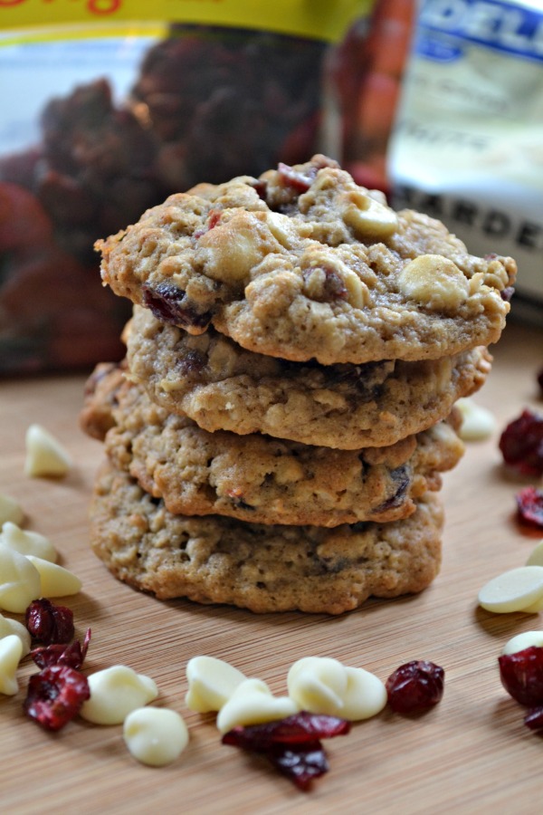 White chocolate oatmeal raisin cookies