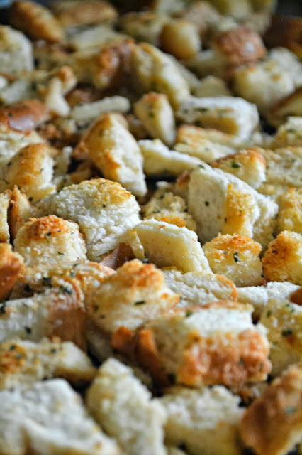 Croutons in minutes with this easy recipe, great for salads and recipes! 