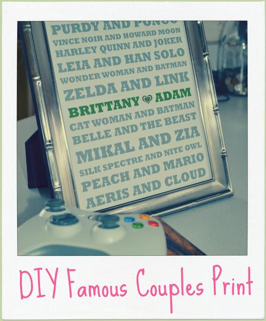 DIY Famous Couples Print