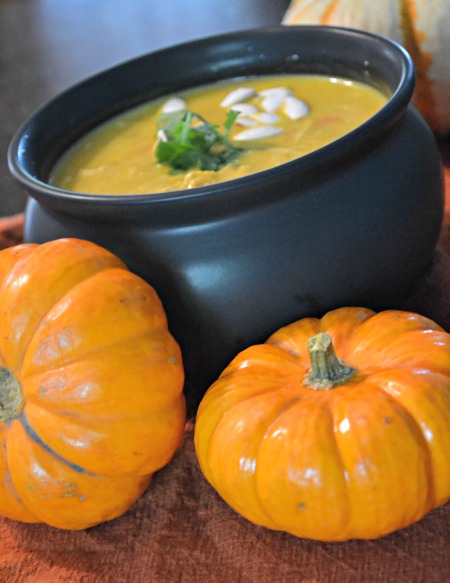 chicken and pumpkin autumn soup
