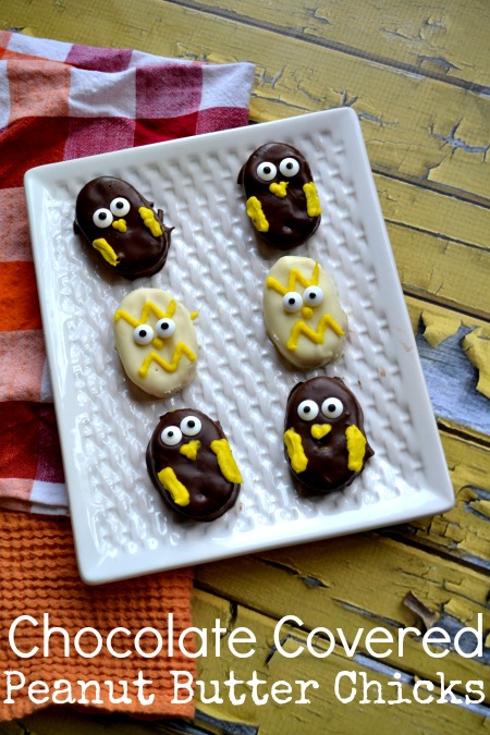 chocolate covered peanut butter chicks