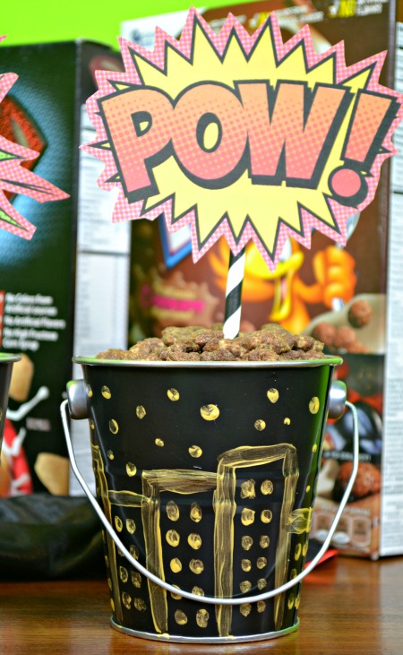 comic book party centerpiece idea