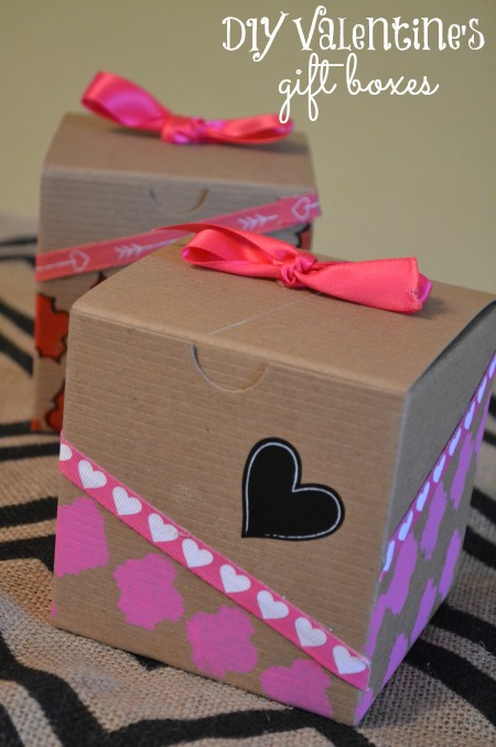 DIY Valentine's Gift Boxes. Make these in just minutes.