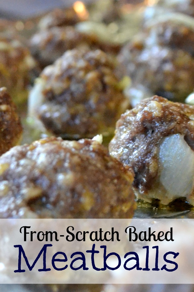 from scratch baked meatballs