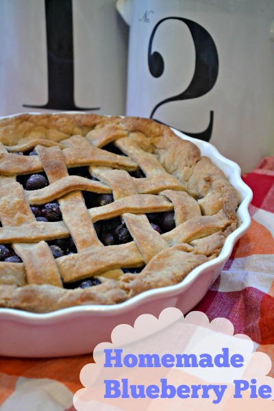 homemade blueberry pie