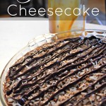 Samoa Cheesecake, Gooey caramel, toasted coconut, and chocolate top cheesecake on a coconut crust.