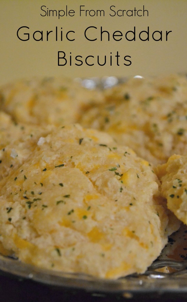 Simple from scratch garlic cheddar biscuits recipe, a real food