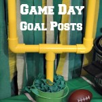 PVC Pipe game day goal posts will add the perfect touch to any game day tablescape and your guests will get a real "kick" out of them!